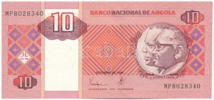 Angola 1999. 10K 'MP 8028340' T:II Angola 1999. 10 Kwanzas 'MP 8028340' C:XF Krause P#145a