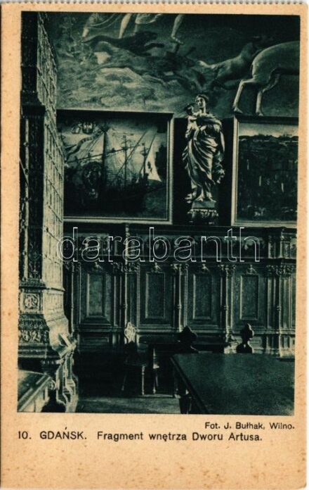 Gdansk, Danzig; Fragment wnetrza Dworu Artusa / Artus Court, interior (fl)