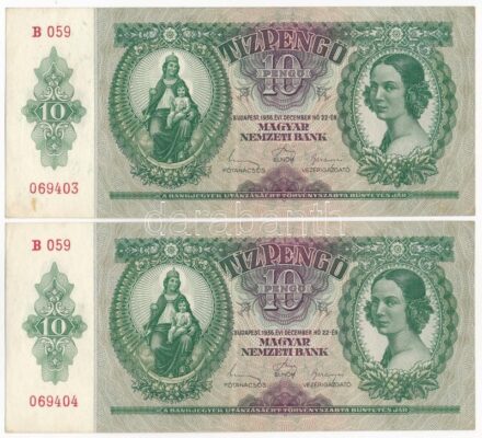 1936. 10P (2x, sorszámkövetők) T:II,II- Adamo P9