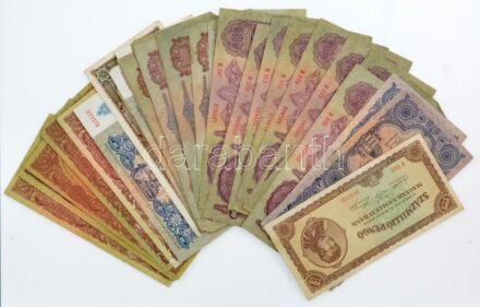 30db vegyes pengő bankjegy T:III,III-