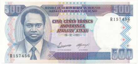 Burundi 1995. 500Fr 'R 157456' T:I Burundi 1995. 500 Francs 'R 157456' C:UNC Krause P#37A