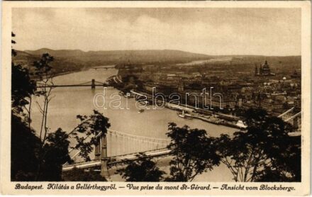 Budapest I. Kilátás a Gellérthegyről, Erzsébet híd (EK)