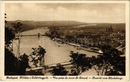 Budapest I. Kilátás a Gellérthegyről, Erzsébet híd (EK)