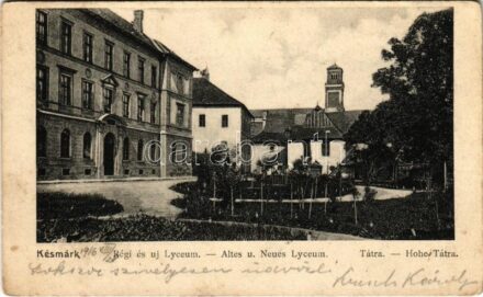 Késmárk, Kezmarok (Tátra); Régi és új lyceum / old and new school (Rb)