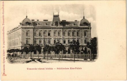 Temesvár, Timisoara; Városi bérház. Moravetz Gyula kiadása / tenement house