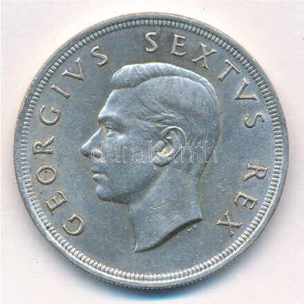 Dél-Afrika 1951. 5Sh Ag 'VI. György' T:2 ph. South Africa 1951. 5 Shilling Ag 'George VI' C:XF edge error Krause KM#40.2