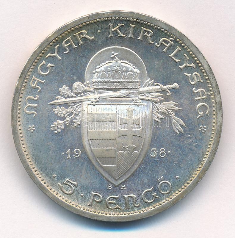 1938. 5P Ag 'Szent István' T:1- kis patina Adamo P8.1 - Image 2