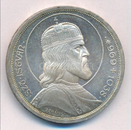 1938. 5P Ag 'Szent István' T:1- kis patina Adamo P8.1