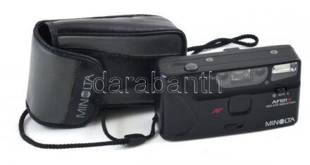Minolta AF101R analóg fényképezőgép, filmmel, tokjában