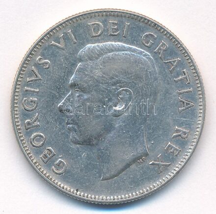 Kanada 1952. 50c Ag 'VI. György' T:2 Canada 1952. 50 Cents Ag 'George VI' C:XF