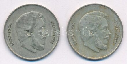 1947. 5Ft Ag 'Kossuth' (2x) T:2-,3 patina Adamo F8.1