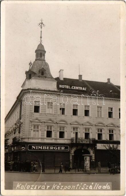 Kolozsvár, Cluj; Központi szálloda, Nimberger Ernő és Fodor Testvérek üzlete / hotel, shops. photo (Rb)