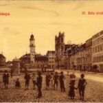 1907 Besztercebánya, Banská Bystrica; IV. Béla király tér / square (Rb)