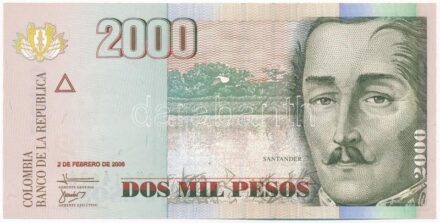 Kolumbia 2006. 2000P '27614678' T:I Colombia 2006. 2000 Pesos '27614678' C:UNC Krause P#457b