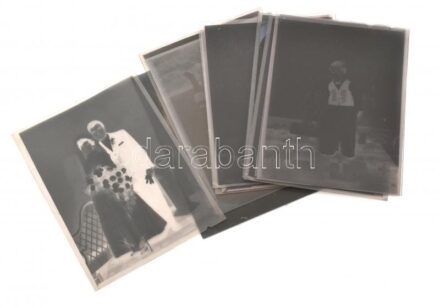 cca 1969 előtt készült felvételek, Dzubay Árpád sátoraljaújhelyi műtermében, polgári személyekről, 13 db vintage síkfilm NEGATÍV, 12x9 cm