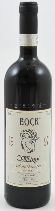 1997 Bock Villányi Cabernet Sauvignon Barrique, bontatlan palack száraz vörösbor, szakszerűen tárolt, 12,5%, 0,75 l.
