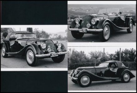 Régi automobil szépen felújítva, 3 db mai nagyítás ismeretlen szerző gyűjteményéből, 10x15 cm