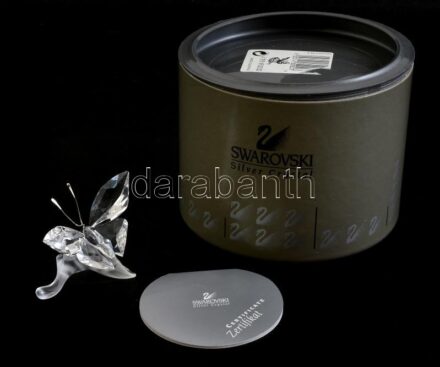 Swarovski pillangó, eredeti dobozában, jelzett, hibátlan, d: 5,5 cm