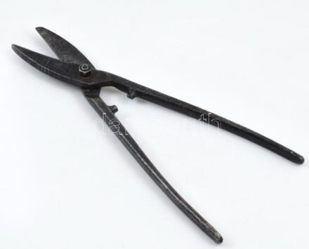 Régi lemezvágó olló, h: 32 cm