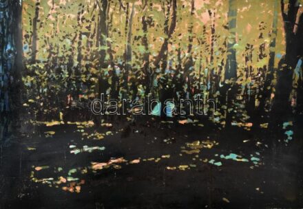 Schaller István (1970-): Sátor, 2007. Olaj, farost. Jelzett a hátoldalán. Kiállítva: Szófiai Magyar Kultúrális Intézet, huba Művészcsoport Praxis c. kiállítása, 2009 (hátoldalán a kiállítás raglapjával. Apró felületi
