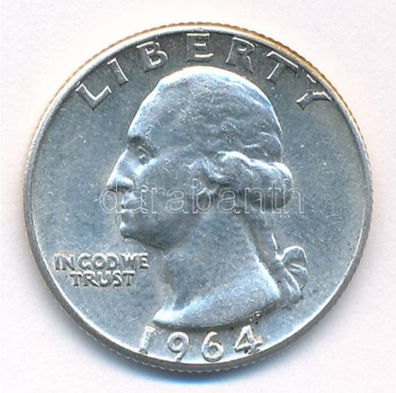 Amerikai Egyesült Államok 1964. 25c Ag T:1- USA 1964. 25 Cents Ag C:AU Krause KM#164
