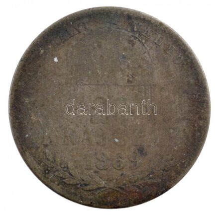1869KB 20kr Ag 'Magyar Királyi Váltó Pénz' T:3- patina Adamo M11.1