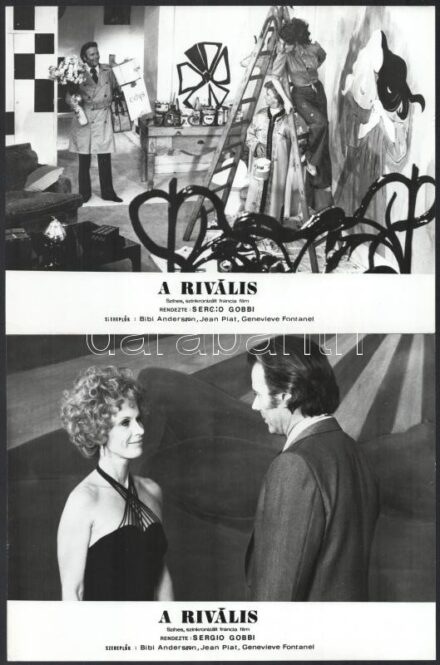 1974 ,,A rivális' című francia film jelenetei és szereplői, 10 db vintage produkciós filmfotó, ezüst zselatinos fotópapíron, 18x24 cm