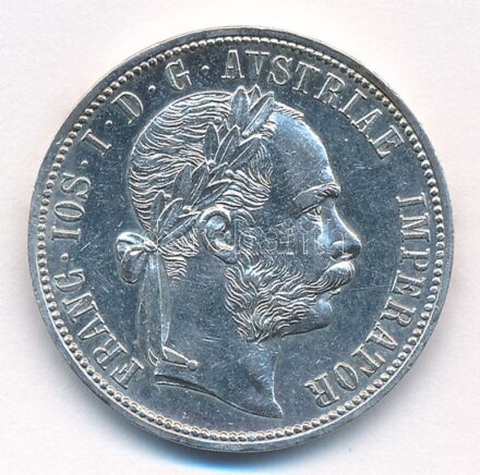 Ausztria 1887. 1Fl Ag 'Ferenc József' T:1- kis patina Austria 1887. 1 Florin Ag 'Franz Joseph' C:AU small patina Krause KM#2222