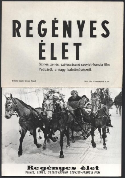 cca 1968 ,,Regényes élet' című francia - szovjet film jelenetei és szereplői, 13 db vintage produkciós filmfotó, ezüst zselatinos fotópapíron, + hozzáadva 1 db szöveges kisplakát, 18x24 cm