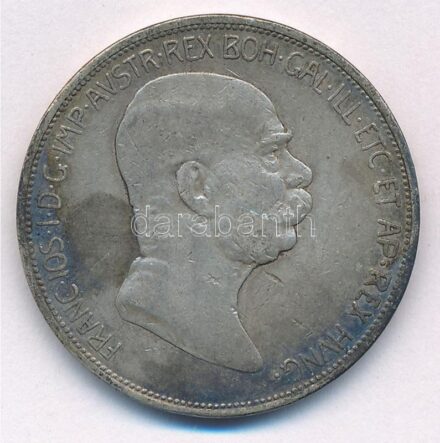 Ausztria 1908. 5K Ag 'Ferenc József - Jubileum' T:3 patina Austria 1908. 5 Corona Ag 'Franz Joseph - Jubilee' C:F patina Krause KM#2809