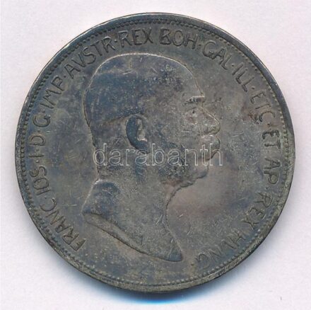 Ausztria 1908. 5K Ag 'Ferenc József - Jubileum' T:3 ph., patina Austria 1908. 5 Corona Ag 'Franz Joseph - Jubilee' C:F edge error, patina Krause KM#2809