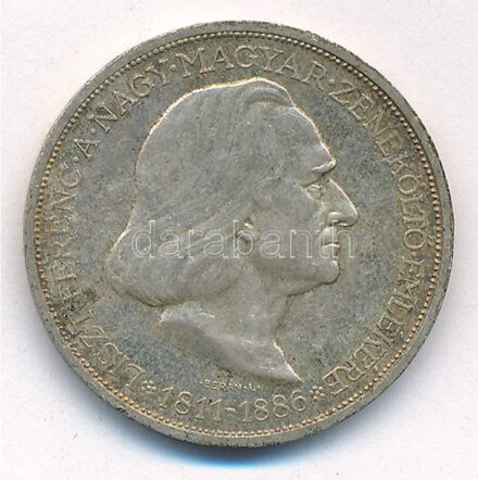 1936. 2P Ag 'Liszt' T:2 patina Adamo P7.3