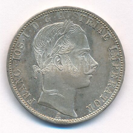 Ausztria 1861A 1Fl Ag 'Ferenc József' T:1- kis ph. Austria 1861A 1 Florin Ag 'Franz Joseph' C:AU tiny edge error Krause KM#2219