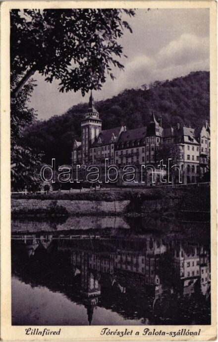 1930 Lillafüred (Miskolc),Tó részlet a Palotaszállóval (EK)