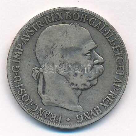 Ausztria 1900. 5K Ag 'Ferenc József' T:3 patina Austria 1900. 5 Corona 'Franz Joseph' C:VF patina Krause KM#2807
