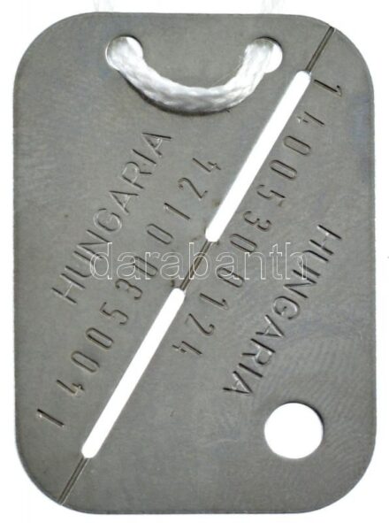 DN Magyar katona dögcédulája T:2 ND Hungarian soldier dog-tag C:XF