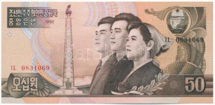 Észak-Korea 1992. 50W T:I- North Korea 1992. 50 Won C:AU Krause P#42