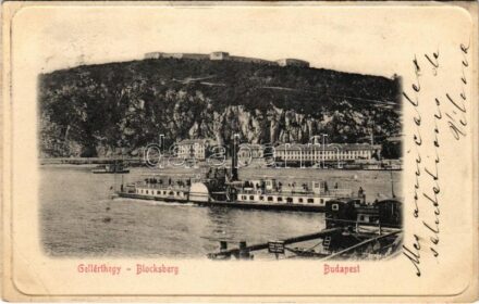 1903 Budapest XI. Gellérthegy, Citadella, 'Hattyú' gőzüzemű ingahajó (EB)