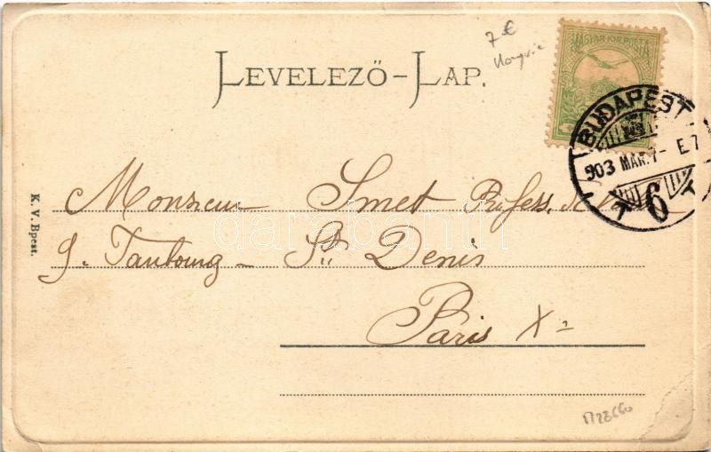 1903 Budapest XI. Gellérthegy, Citadella, 'Hattyú' gőzüzemű ingahajó (EB) - Image 2