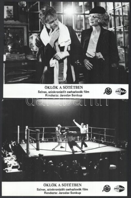 cca 1988 ,,Öklök a sötétben' című csehszlovák film jelenetei és szereplői, 5 db vintage produkciós filmfotó, ezüst zselatinos fotópapíron, 18x24 cm