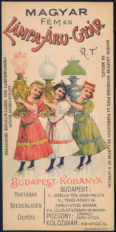 Magyar Fém- és Lámpaárugyár Kőbánya litho számolócédula