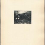 Szűcs János (1917-1995): Táj, 1966. Rézkarc, papír, jelzett, hátoldalán számozott (183/200), 6×8 cm