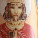 Szent István, porcelán patikaüveg, jelzett, hibátlan, m: 25 cm - Image 2