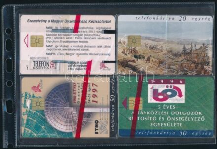 1996-1997 4 db klf korai MATÁV telefonkártya, közte 2500 és 4000 példányos