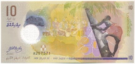 Maldív-szigetek 2015. 10R 'A 257571' T:I Maldives 2015. 10 Rufiyaa 'A 257571' C:UNC Krause P#26