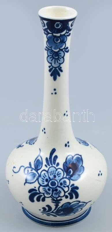 Delt váza, porcelán, jelzett, mázrepedéssel, m: 15,5 cm