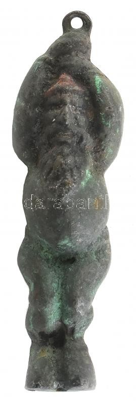 Törpés órasúly, ólom, kopott, m: 16 cm