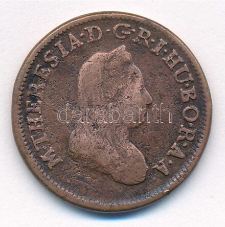 1780K 1kr Cu 'Mária Terézia' T:3 Huszár: 1762, Unger III.: 1274.a