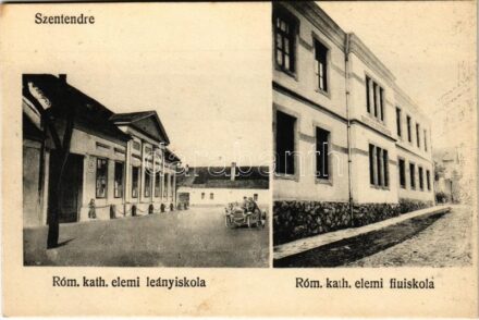 Szentendre, Római katolikus elemi leány és fiú iskola. Özv. Goldstein Mórné kiadása