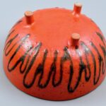 Retró Tófej gyümölcsös tál, kerámia, hibátlan, jelzés nélkül, d: 20 cm - Image 2